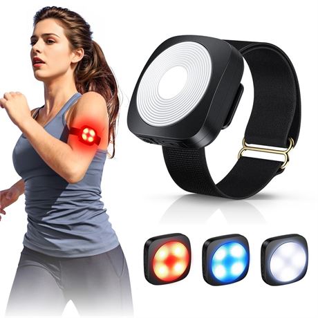 LED Safety Light with 130dB Loud Alarm, Clip on Strobe Running Lights for