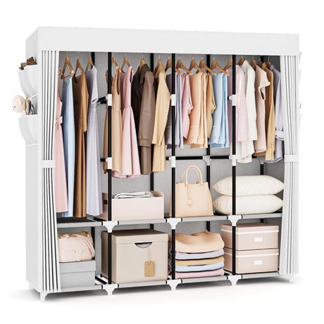 VTRIN Portable Closet for Hanging Clothes 67 Inch Wide Large Capacity Portable