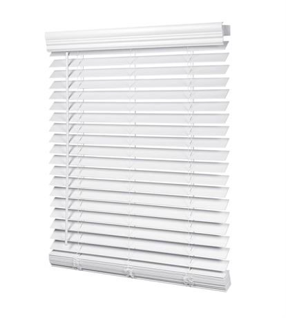 LazBlinds 2-inch Cordless Faux Wood Blinds with Royal Valance, Room Darkening