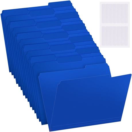 120 Pack Plastic File Folders Sturdy Colored File Folders Letter Size Manila