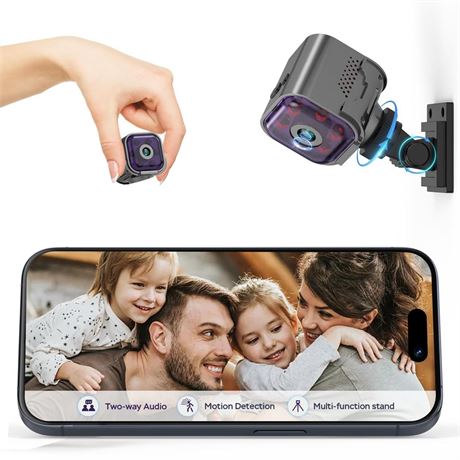 Spy Camera Hidden Camera with Audio/Video, Mini Wireless Camera with Phone App,