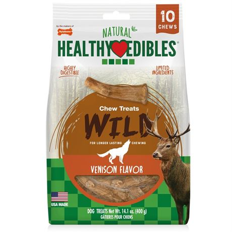 Nylabone Healthy Edibles Wild Dog Treats for Large Dogs, Long Lasting Dog