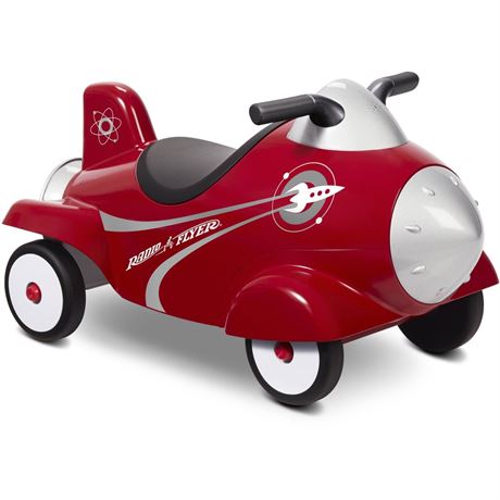 Radio flyer retro rocket ride-on with lights and sounds