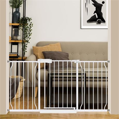 Extra Wide Baby Gate 57.5-62.2 Pressure Mounted,Child Dog Pet Safety Gates with