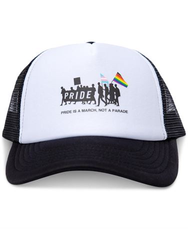 The Phluid Project Cotton Pride Is a March Snap-Back Trucker Hat - White Blac