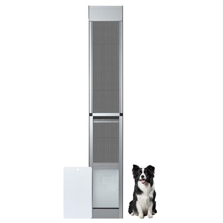 Dog Door for Sliding Glass Door, Patio Pet Door with Raised Extension