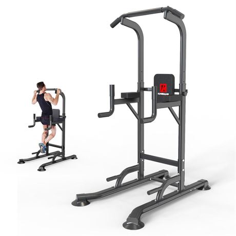 Power Tower Adjustable Height Pull Up & Dip Station Multi-Function Home