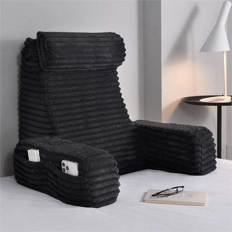 ENITYA 22" XL Ergonomic Bed Pillow for Sitting Up，Backrest Cushion for