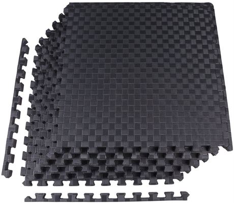 BalanceFrom 1" EXTRA Thick Puzzle Exercise Mat with EVA Foam Interlocking Tiles