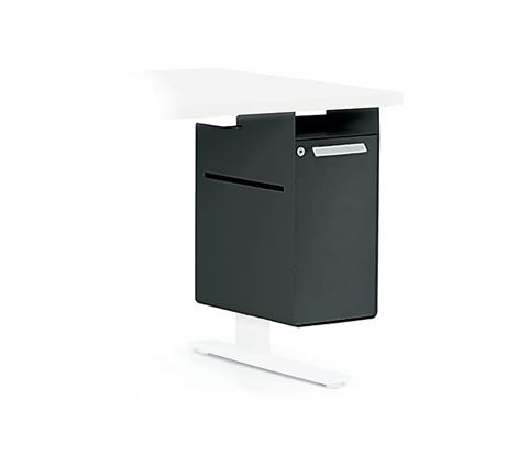 Allsteel Radii Undermount File Cabinet, Letter/Legal Size, Lockable, Flint