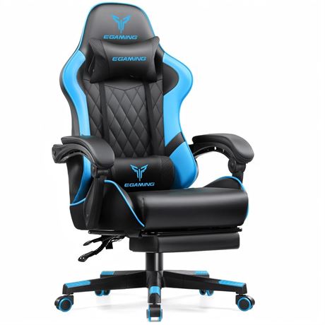 LUCKLIFE Gaming Chair, Height Adjustable Ergonomic Computer Chair with Footrest