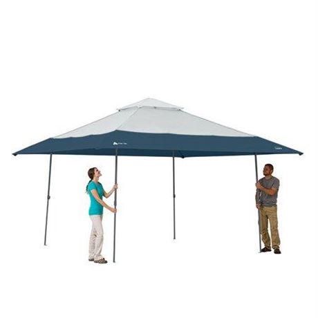 Ozark Trail 14  X 14  Instant Lighted Canopy for Camping - Blue  Gray