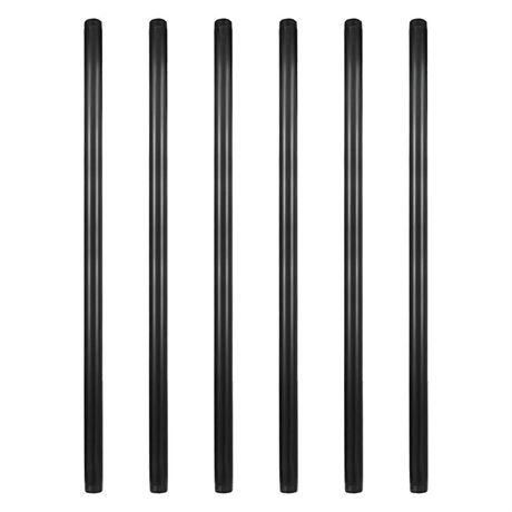 GeilSpace 6 Pack 3/4" x 48" Pre-Cut Black Metal Pipe, Industrial Steel Fits