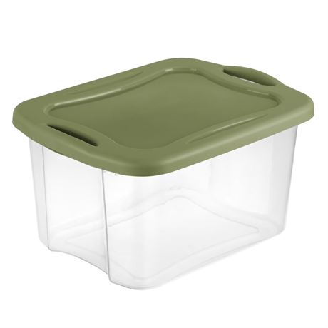 40 Quart Clear Plastic Storage Bin with Latch Lid & Comfort Grip Storage Box