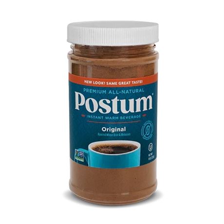 Postum Caffeine-Free Instant Original Flavor, Gluten-Free, Kosher, 8 oz Jar,