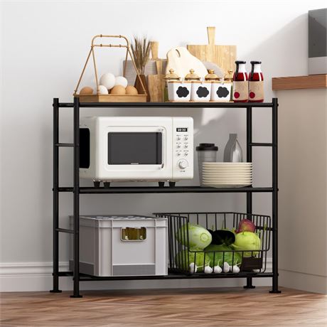 Storage Shelves - 3 Tier Shelf Organizer, Heavy Duty Garage Shelving Unit with