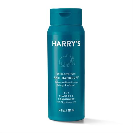 Harry's Men's Extra Strength Anti Dandruff 2-in-1 Shampoo and Conditioner, 14