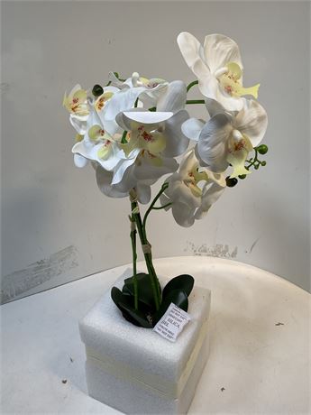 GXLMII Orchids Artificial Fake Flowers with Vase for Table Centerpieces, Fake