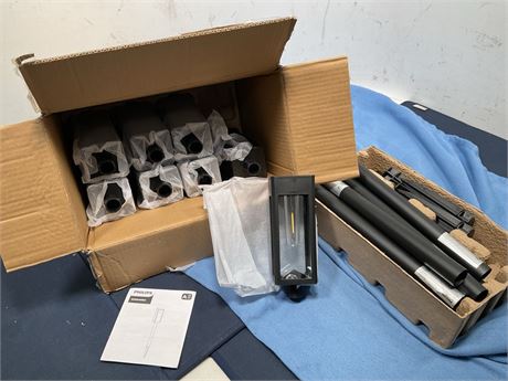 Philips 8 Packs Solar Pathway Lights Outdoor, Glass Metal Led Garden