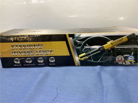 Steering Wheel Lock. - RED with Keys
