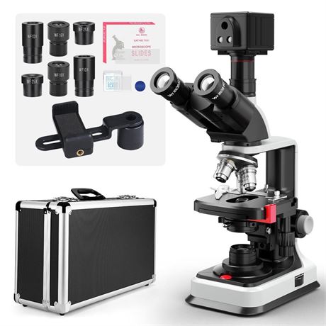 [Dual Power Supply] Vabiooth Lab Compound 5MP Camera Trinocular Microscopes