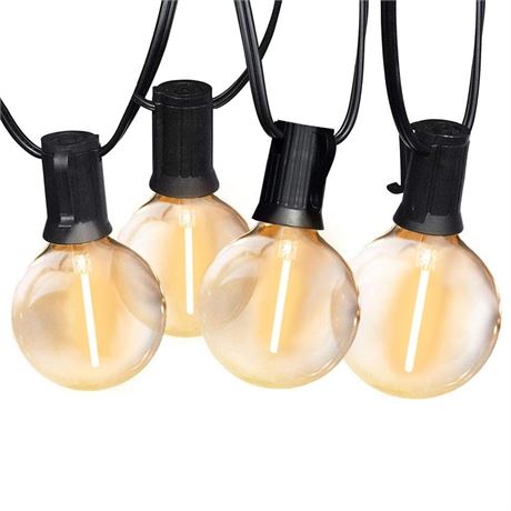 SUNTHIN Globe Outdoor String Lights, 27FT Patio Lights with 14 G40 Shatterproof