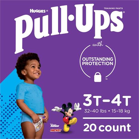 Pull-Ups Boys  Potty Training Pants  3T-4T  20 Count (Select for More Options)