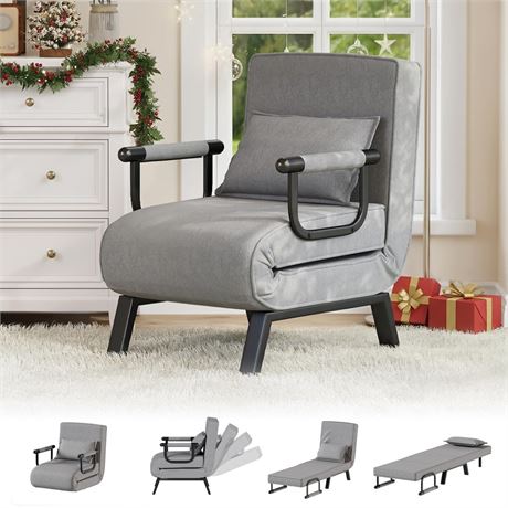 TYBOATLE Folding Chair Bed, Comfy Convertible Sleeper Sofa, 5 in 1 Folding Bed