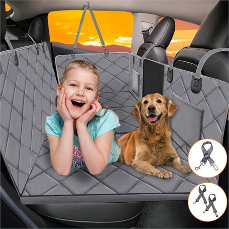 Back Seat Extender for Dogs-Large Space, Dog Car Seat Cover Hard Bottom Holds