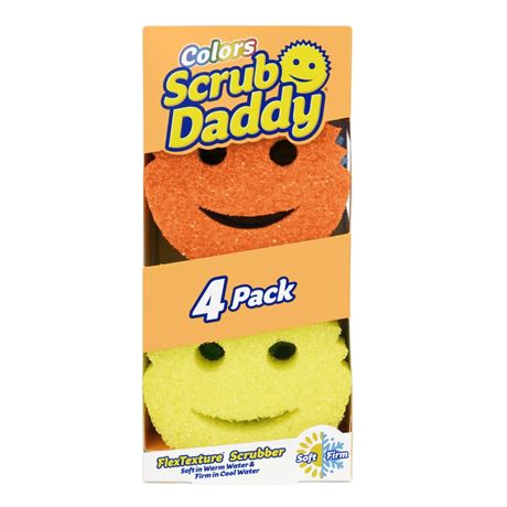 Scrub Daddy Color Sponges - Scratch-Free Multipurpose Cleaning Sponge for the