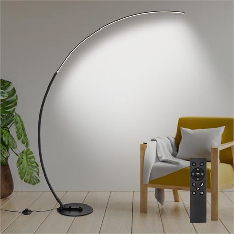 Arc Floor Lamp, Dimmable LED Floor Lamp with 3 Color Temperatures, Ultra