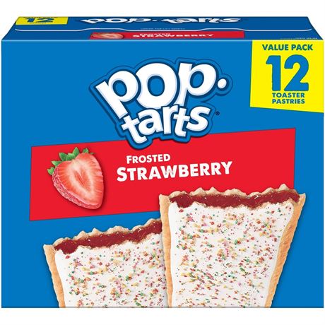 Pop-Tarts Frosted Strawberry Toaster Pastries, Breakfast Foods, Shelf-Stable,