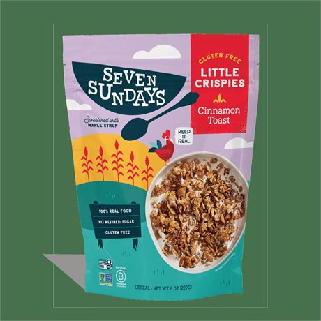Seven Sundays Little Crispies Cinnamon Toast Gluten-Free Breakfast Cereal,