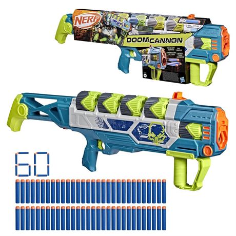 Nerf Elite Rebel Ops Doom Cannon Blaster, 60 Nerf Elite Foam Darts, 5