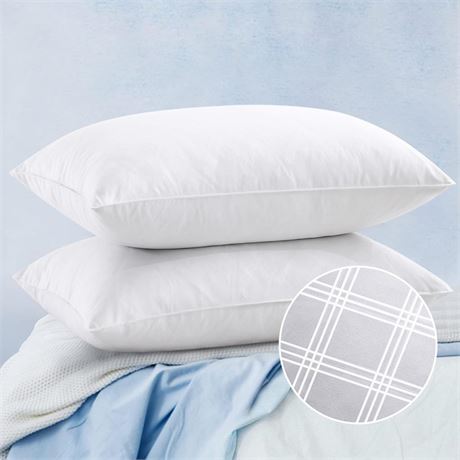 puredown® Soft Bed Pillows for Sleeping, Goose Feather Down Pillows Hotel