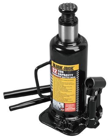 Black Jack 12 Ton Welded Bottle Jack Black, T91213W