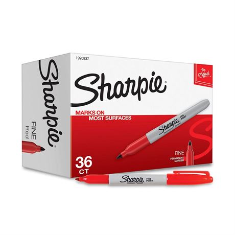 Sharpie Permanent Markers Set, Fine Tip Markers, Bulk Markers For Plastic,