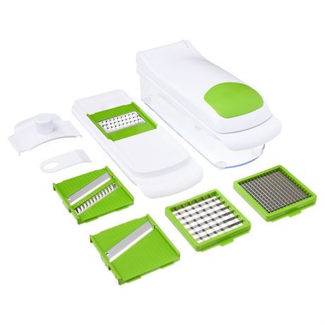 Mainstays 11 Pieces Multi-Function Nice Dicer and Mandoline, Stainless Steel,