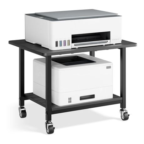 niffgaff Printer Stand with Lockable Wheels, 2-Tier Rolling Printer Cart with