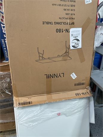 6ft Versatile Foldable Table, Lightweight Portable Desk With Handle For
