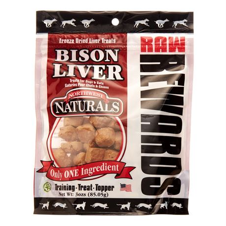Northwest Naturals NW Naturals Raw Rewards Bison Liver Freeze Dried Dog Treats,