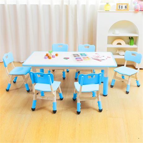 Kids Table and Chair Set, Study Table and Dining Table，Desk for Boys and Girls