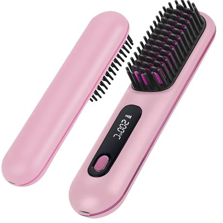 NUMOYA Go Brush Pro 2026, Portable Straightener Brushs for Travel, with 30s
