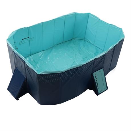 BROLEO Backyard Pool, Thick Multipurpose Portable Ample Space Foldable Swimming