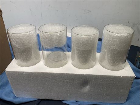 Set of 12 Glass Cylinder Used with Floating Candles Flower Glass Cylinder