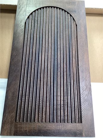 replacement cabinet door for a fluted or reeded sideboard cabinet featuring an
