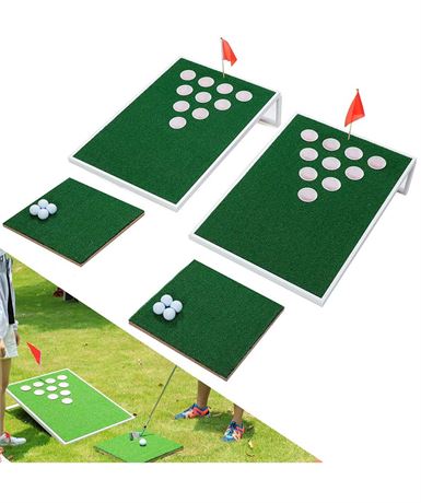 SPRAWL Golf Pong Cornhole Set Exciting Golf Chipping Game Pong Chip Shot Game