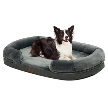 Dog Beds for Large Dogs, Washable Dog Bed with Removable Cover, Orthopedic Dog