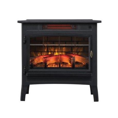 Duraflame 3D Black Infrared Electric Fireplace Stove with Remote Control -