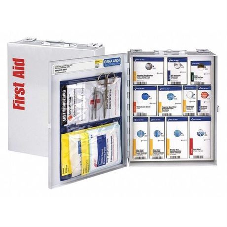 First Aid Kit and Housing Metal, 25 Person, 1350-FAE-0103